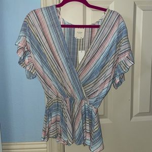 Francesca’s Plunge-Line Blouse (New with tags!!!!)